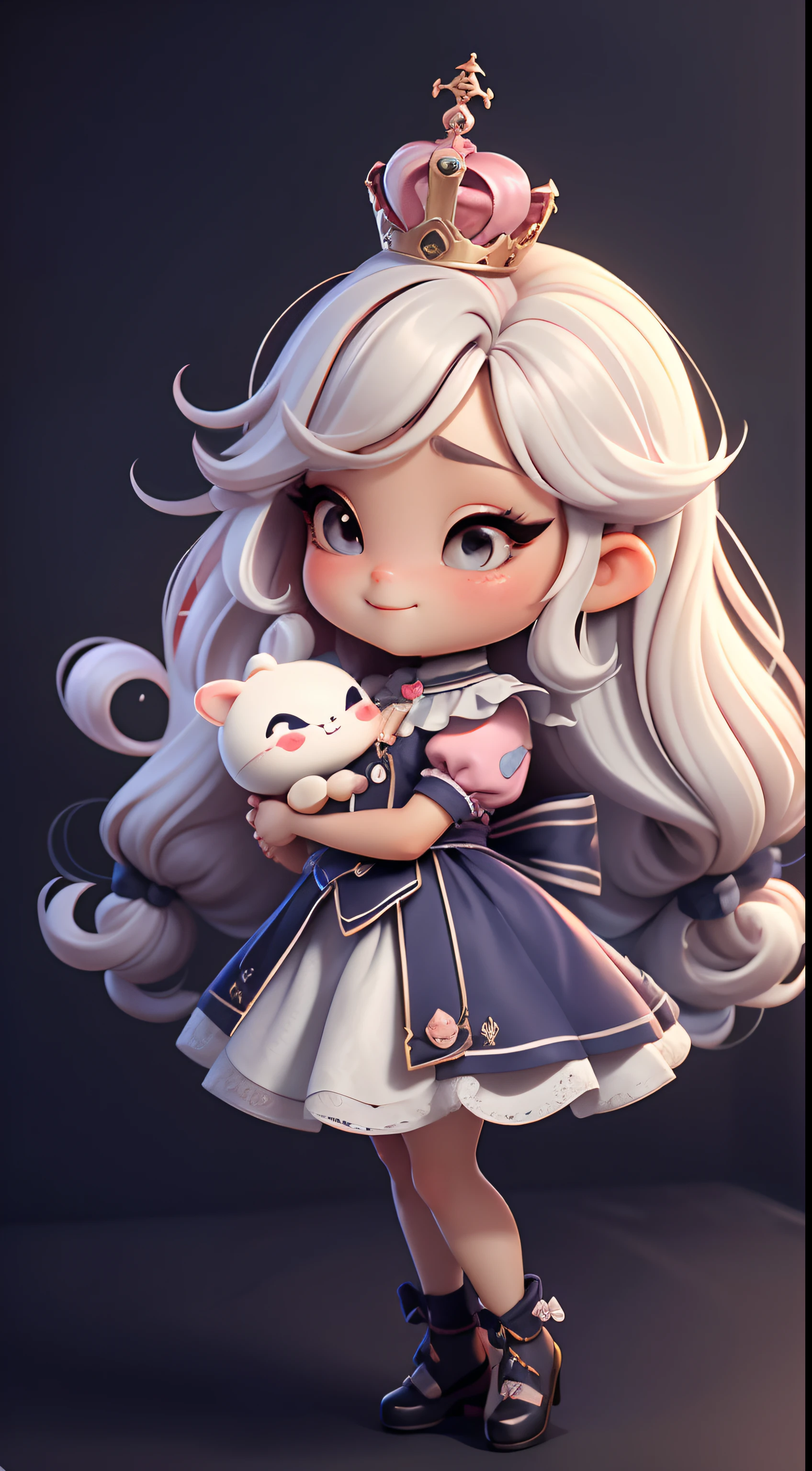 Create an 8K version of Alice's character.
Boneca Chibi Alice: Deve ficar charmoso e bonito, Preserve the iconic elements of the original character. Alice Chibi deve ter um rosto redondo com grande, olhos brilhantes, long eyelashes and rosy cheeks. Seu cabelo deve ser curto e tons brilhantes de castanho claro ou claro.
Vestido bonito: Vestir chibi rainha de copas em um Vestido bonito e elegante em tons de preto ou vermelho . O vestido pode ter babados, renda & detalhes, referring to the theme of Wonderland. Add loops or ribbons, Para dar um toque de delicadeza.
avental & Arco: Adicione um avental branco sobre o vestido de rainha de copas Chibi, It is tied at the waist with a thin bow. O avental pode ter pequenos detalhes, como bolsos ou bordados finos.
Meias e sapatos bonitos: Complete o look chibi de Alice com meias listradas azuis e brancas ou detalhes divertidos. standingn, Coloque sapatos de boneca bonitos, com gravatas ou fivelas.
Magic Accessories: Add enchanting accessories to the queen of hearts chibi , like a bow in the hair or a tiara with Wonderland details. You can also get your hands on beautiful themed accessories.
Certifique-se de adicionar sombras, texturas e detalhes nos cabelos, Chibi Queen of Hearts Clothing & Accessories, to make it even more charming and charming. Give him a smiling expression and a sweet smile on his face, Capturing the essence of the character in a subtle and charming way.