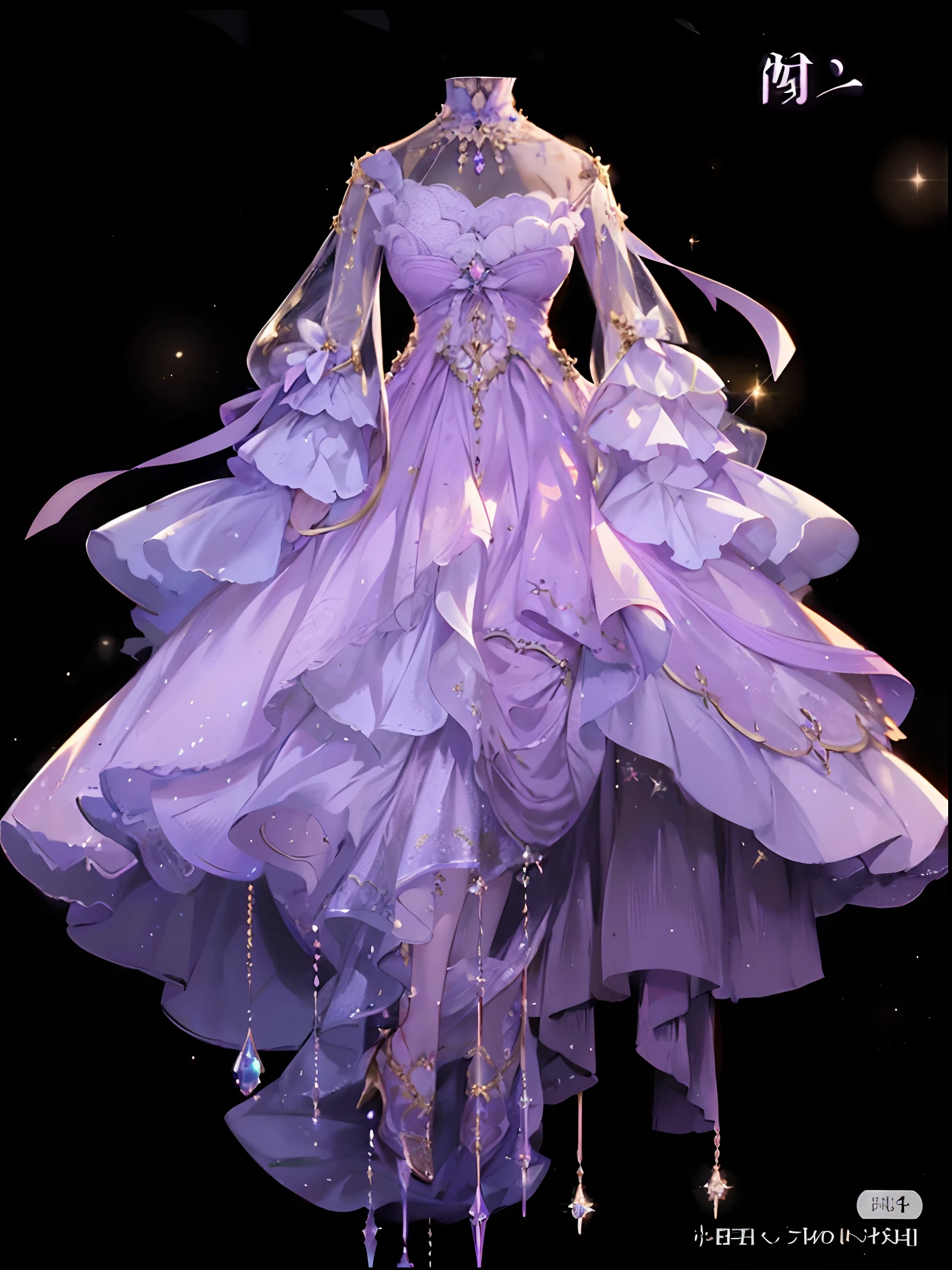 Ultra-realistic photo of a girl in a majestic light purple and gold ball gown dress, Big beautiful dress, Complex puffy ball gown with lots of frills and rhinestones (Best Quality, masutepiece, art  stations, Fantasy Art:1.2), Palace rooms, Beautiful cute girl, (long white hair:1.1), (Complex short gold skirt, Bare legs:1.2, Full body shot)