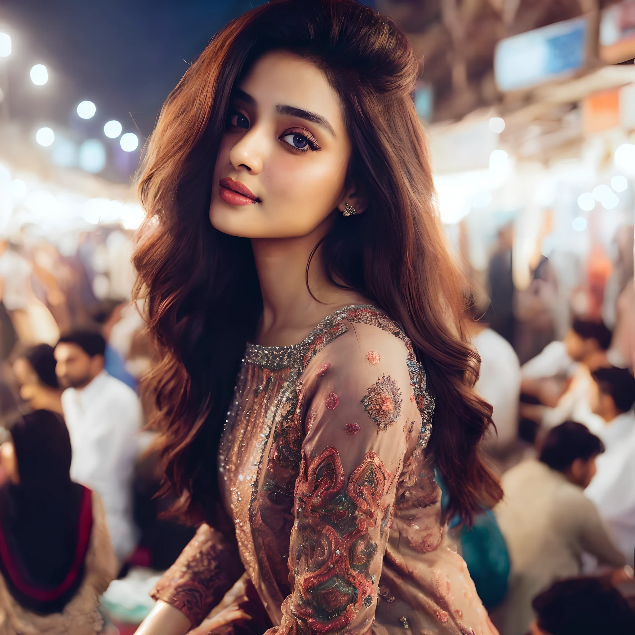 Beautiful and gorgeous Pakistani girl, large boobs, (extremely detailed eyes:1.125) and face, by lee jeffries nikon d850 film stock photograph 4 kodak portra 400 camera f1.6 lens rich colors hyper realistic lifelike texture dramatic lighting unrealengine trending on artstation cinestill 800 tungsten, beautiful woman, ulzzang-6500, smiling seductively