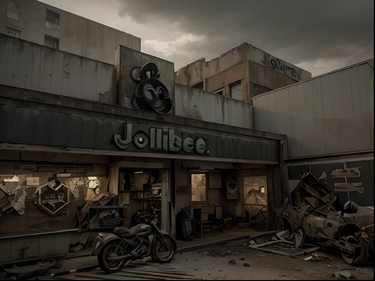 Create a scene of an abandoned and isolated, reclaimed by nature in a post-apocalyptic setting. Render it in ultra-realistic, high-definition, and high-detail photorealism for the highest quality visual experience, dark tone, scarry tone