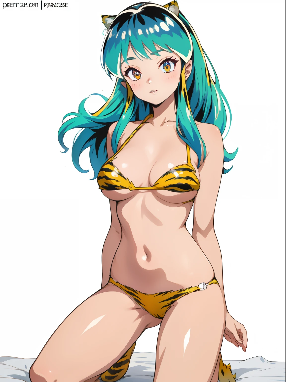 lum, bikini, tiger, sexy, (doggy style: 1.2), masterpiece, (penetration: 1.2),nsfw