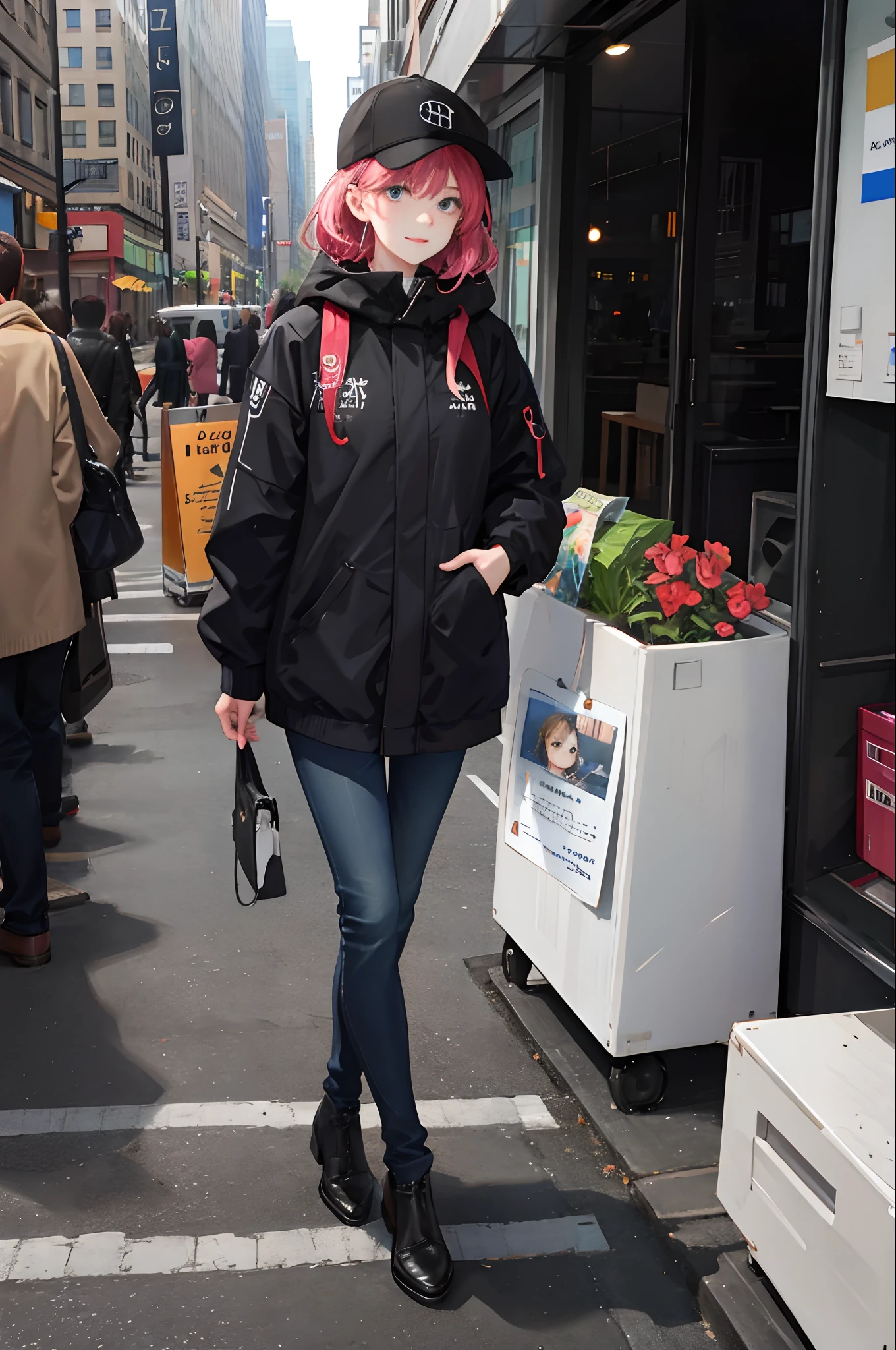 Blend in with the city　a person