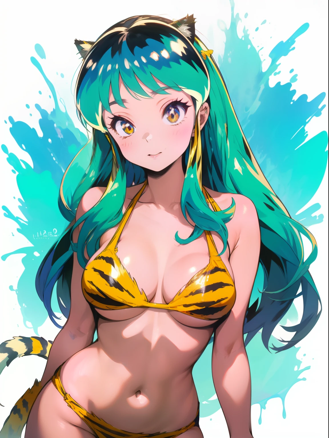 lum, bikini, tiger, sexy, (doggy style: 1.2), masterpiece, (penetration: 1.2),nsfw