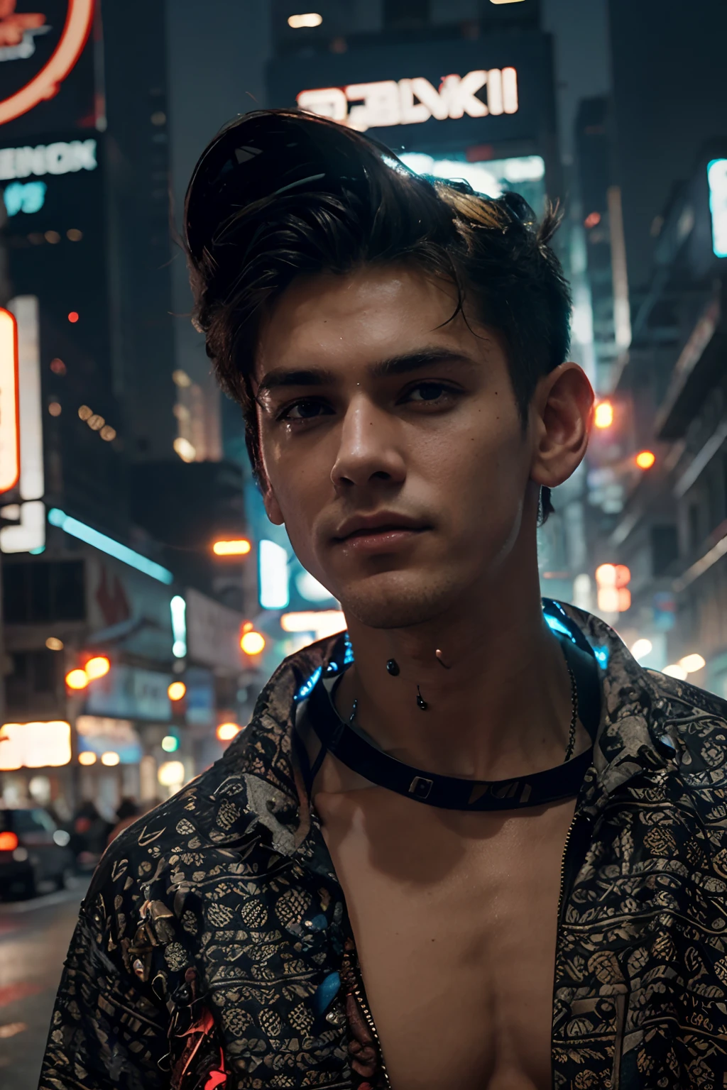 Cyberpunk handsome boy