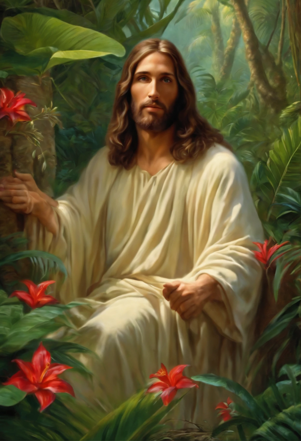 Jesus Christ, peace, In a realistic jungle