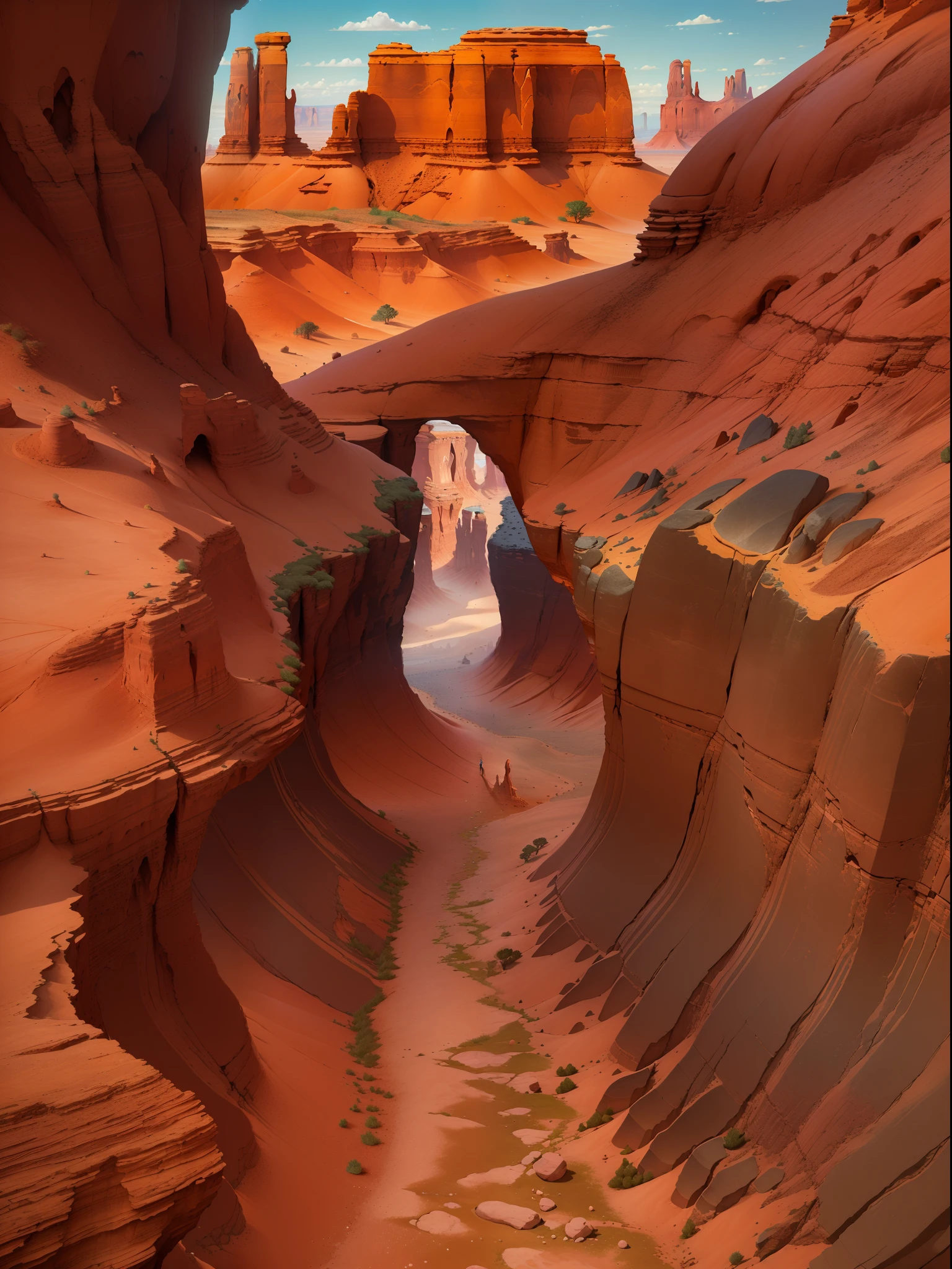 (Best quality,4K,A high resolution,Masterpiece:1.2),Artistic,Natural scenery,Stunning landscapes,Photography,Under the night sky (monument valley, Tsé Bii Ndzisgaii),(Huge sandstone formations, towering rock),geomerty，