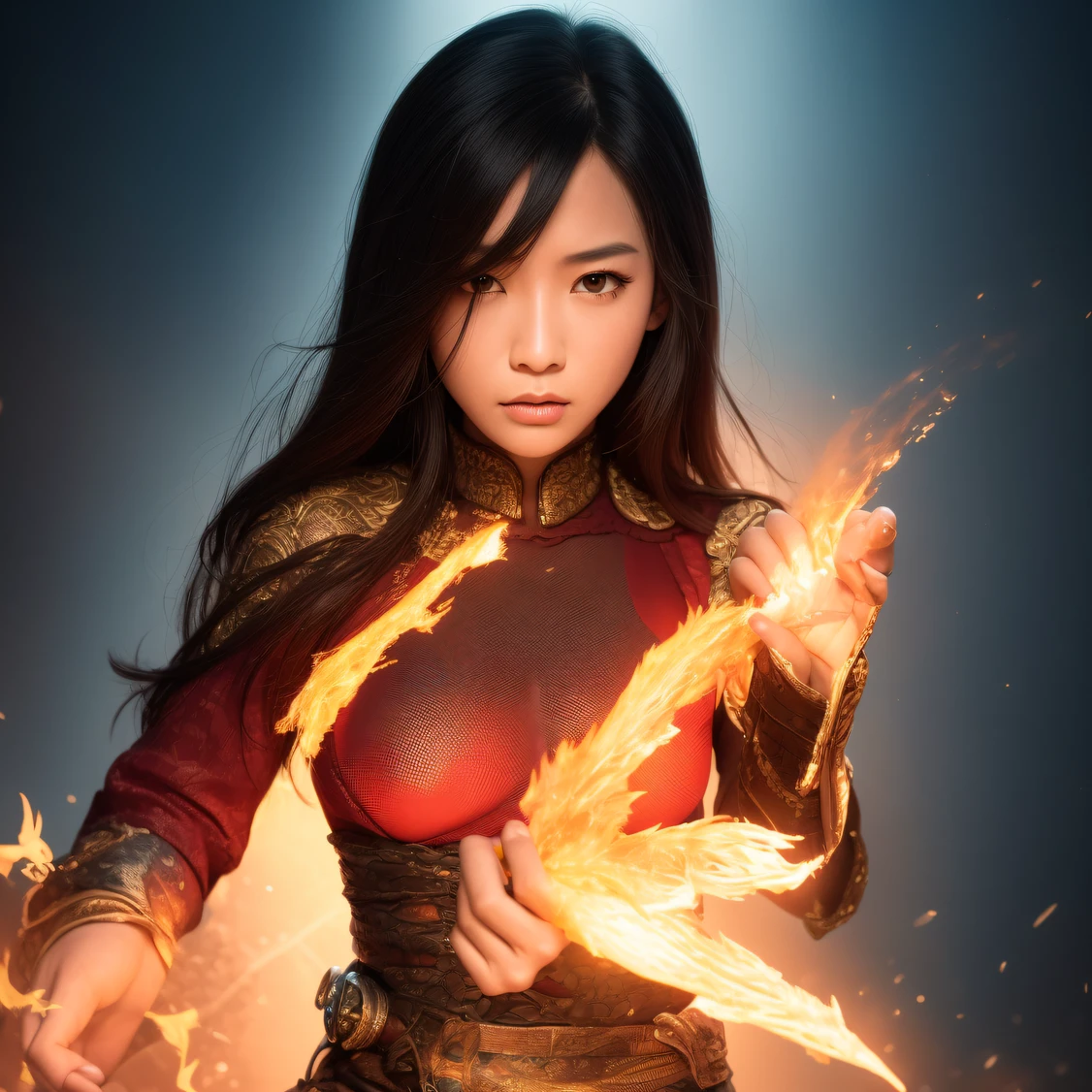 CG Giant Secret Realm,Asian women pose in colorful bikinis, Realistic secret manga girl rendering, detailed face of a asian girl, Realistic in the secret world, Smooth CG art, Realistic. Cheng Yi, Realistic secret style, A lovely secret rendering, Rendu portrait 8k, Render character art 8 K, Kawaii realistic portrait, (Linen batik scarf), Angry fighting stance, looking at the ground, Batik linen bandana, Chinese python pattern long-sleeved garment,Uncharted(Abstract propylene splash:1.2), Dark clouds lightning background,废墟(realisticlying:1.4),Black color hair,Flour fluttering,Telephoto lens high, A high resolution, the detail, RAW photogr, Sharp Re, Nikon D850 Film Stock Photo by Jefferies Lee 4 Kodak Portra 400 Camera F1.6 shots, Rich colors, ultra-realistic vivid textures, Dramatic lighting,8K quality, Girls,Backstreets, Dark clouds lightning background(realisticlying:1.4),Black color hair,Uncharted, RAW photogr, Sharp Re, Nikon D850 Film Stock Photo by Jefferies Lee 4 Kodak Portra 400 Camera F1.6 shots, Rich colors, ultra-realistic vivid textures, Drama light film CG society,Tropical canyon battle scene、Chinese big breasts、Vintage trench coat、three kingdom、ember、100 people、Faraway view、intense battles、high detal、masuter piece、NSFW,Multi-layered long-sleeved gauze garment,Quick-dry vest,Colorful cotton and linen sweater,Red and black snake cloak cloak,Doomsday ruins(Uncharted)Climb the streets(Armageddon)eyes filled with angry,He clenched his fists,