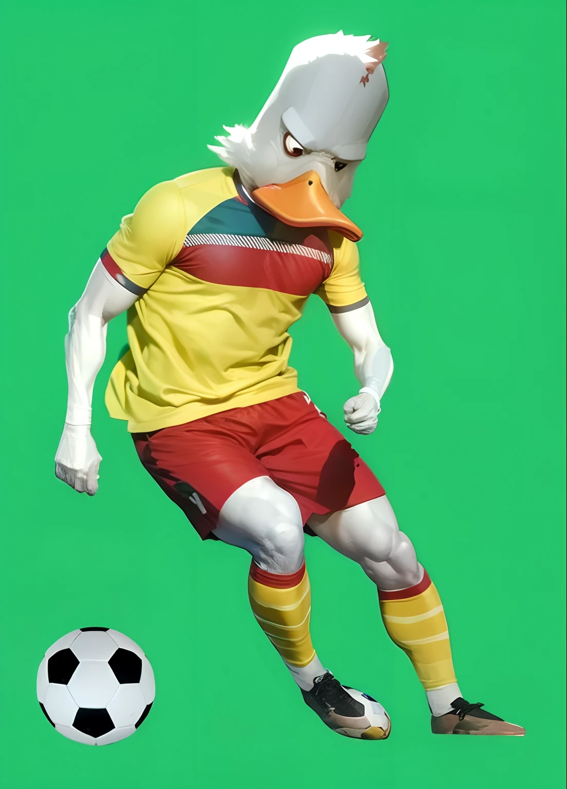 howard duck, pato branco antropomorfico jogador de futebol