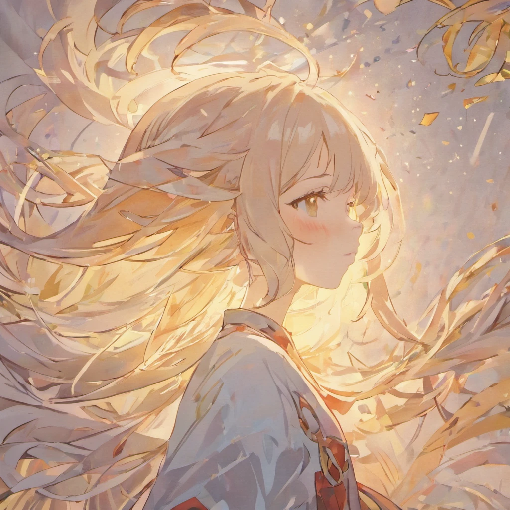 (White background:1.4),(Silhouette of a girl's head, Eyes closed, colorfull long hair, Oriental elements),(Chinese illustration:1.3,paper art:1.3, Quilted paper art:1.2),( reasonable design, Clear lines, High sharpness,Best quality, Very detailed, Masterpiece, movie light effect, 4K ) ,Brown eyes
