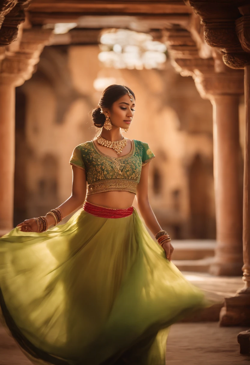 woman sitting on a stone ledge in a sari, traditional beauty, idian dress, dressed in a sari, sari, wearing a sari, with fluent cloths, colour, inspired by T. K. Padmini, by Max Dauthendey, wearing sari, * colour splash *, with lovely look, gorgeous lady, marvelous, very extremely beautiful, traditional, traditional clothes