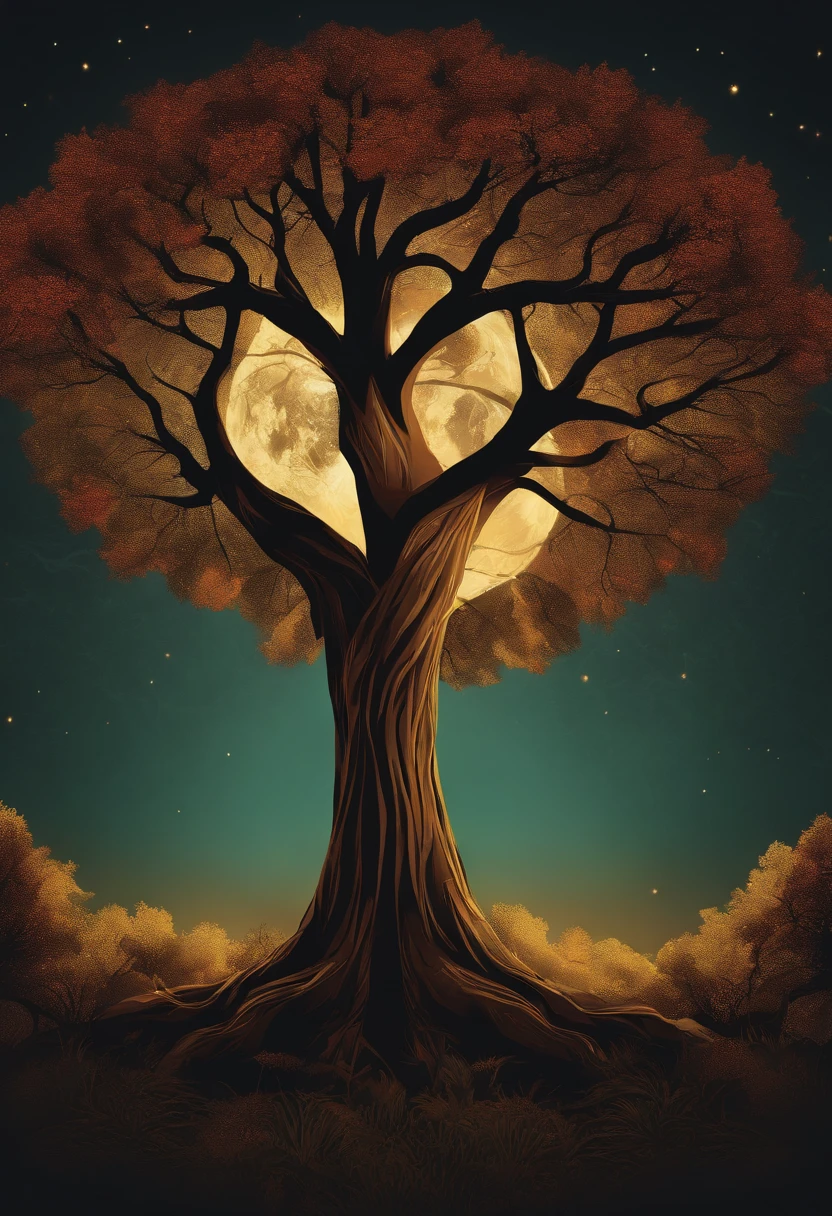 tree, illustration, 2d, logo, simple