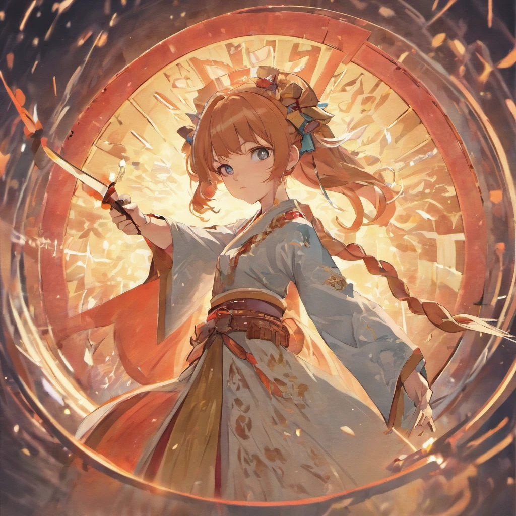 Alphad image of a woman in Han clothes,Hold a bow and a fan, full-body wuxia, anime girl with a bow and arrow, Inspired by Seki Dosheng,, White Hanfu, the piercing stare of yuki onna, Wearing ancient Chinese clothes, Palace , A girl in Hanfu, Beautiful androgynous prince