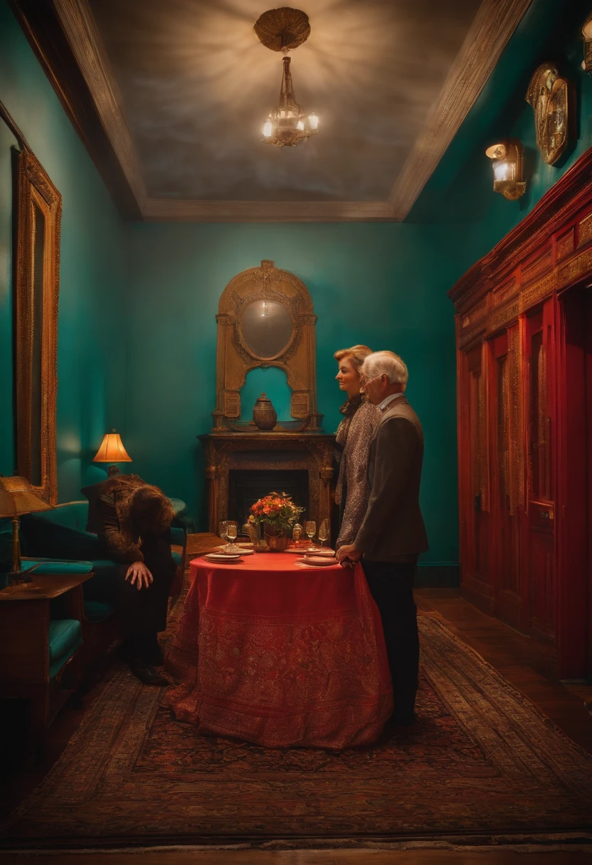 Two people in the same room