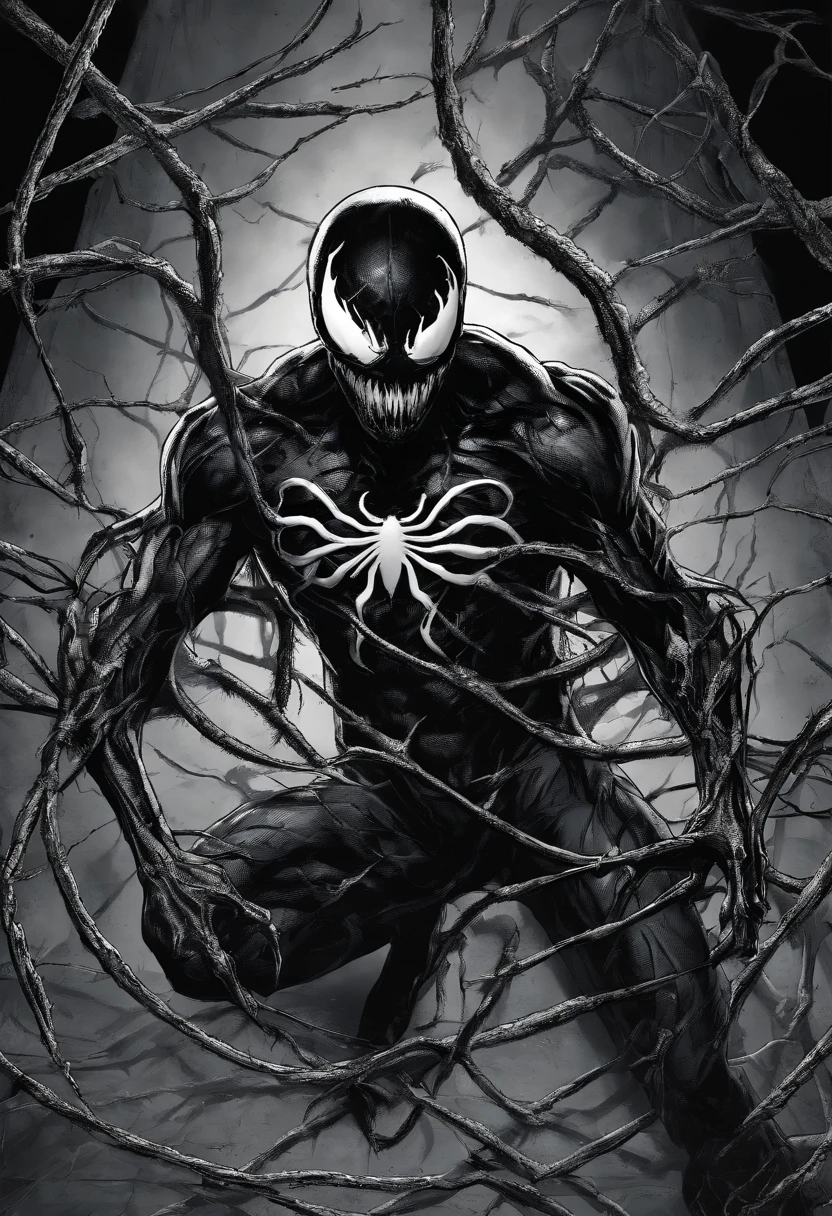 Venom symbiote attaching to Tom holland