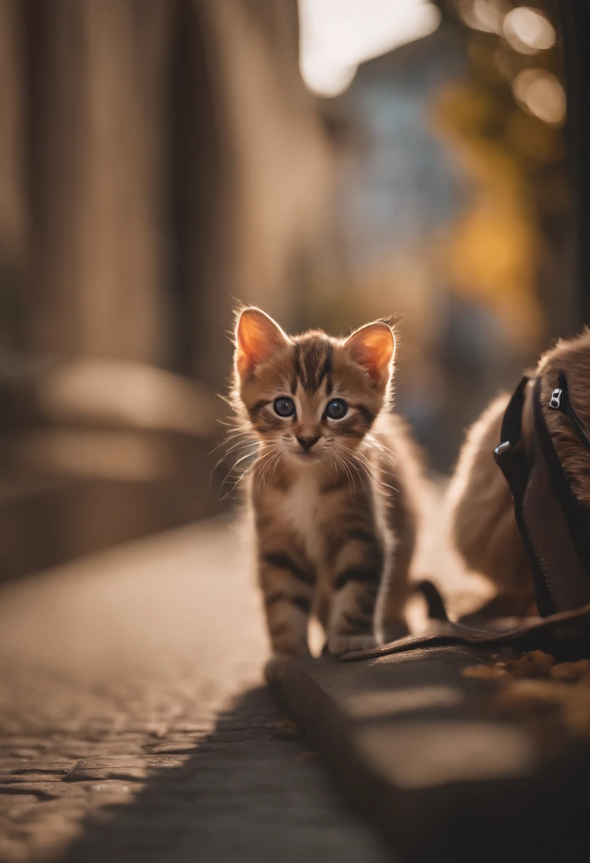 I have two kittens, a cute little cat, cute kittens, Cutest, Incredibly cute, Adorable and cute, And cute and lovely. They are walking down the street with backpacks, Walking together, commute, Proudly walk down the street, And the cat is walking. They are cute in the style of 🍂 and 🍁, Adorable and cute, Cute and adorable, oh, nice and cute. They are known as real-life Tom and Jerry.