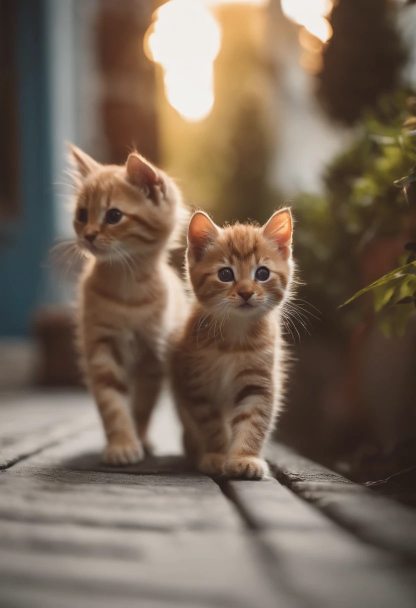 I have two little kittens, a cute little cat, cute kittens, Cutest, Incredibly cute, Adorable and cute, And cute and lovely. They are walking down the street with backpacks, Walking together, commute, Proudly walk down the street, And the cat is walking. They are cute in the style of 🍂 and 🍁, Adorable and cute, Cute and adorable, oh, nice and cute. They are known as real-life Tom and Jerry.