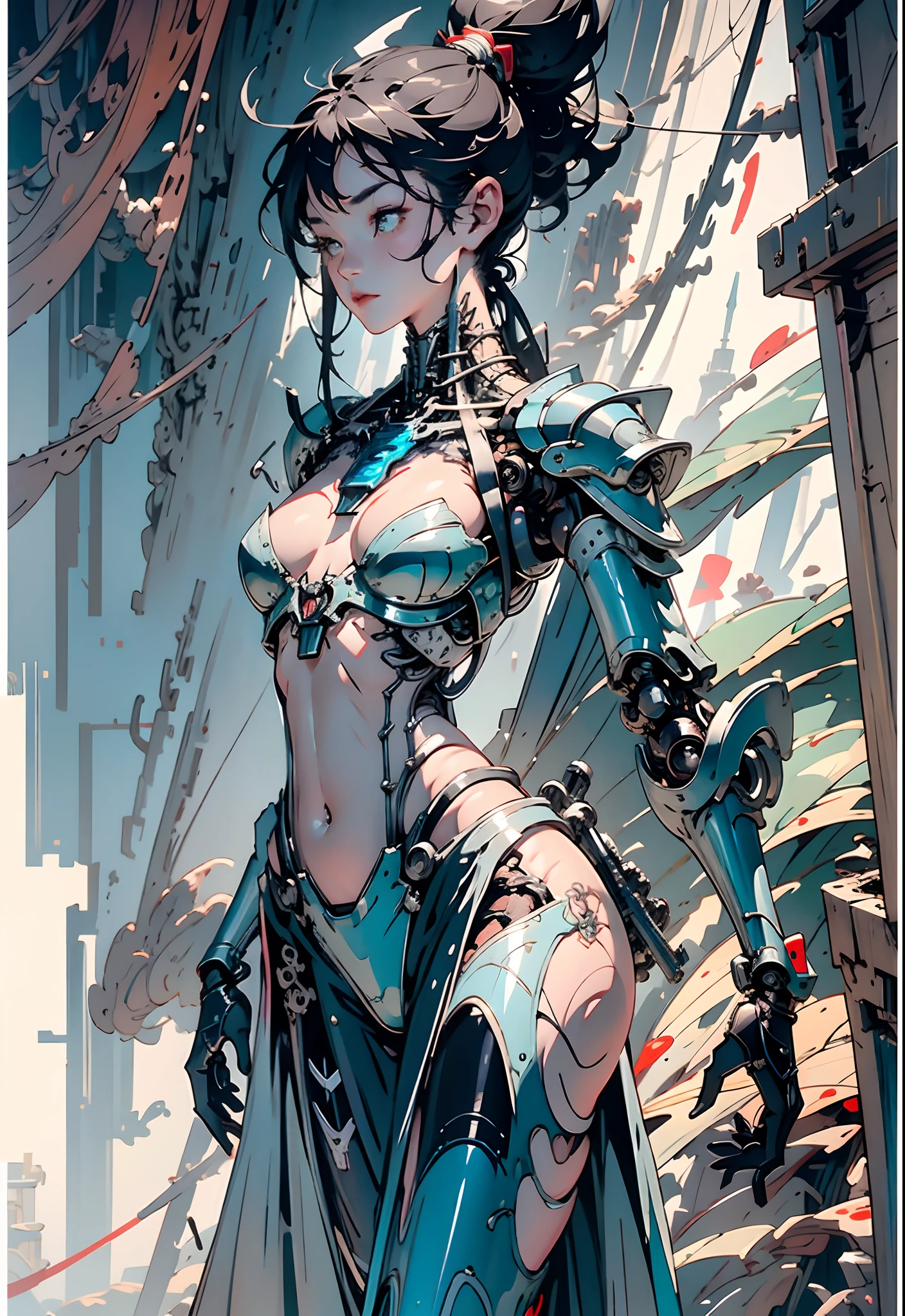 (original) , (very detailed wallpaper) , very detailed illustrations, (1 Girl) , beautiful eyes, (delicate face) , perfect detail,
((mechanical parts)), mechanical spine, mechanization, future, wide hips, laboratory, ((mecha)), stylish energy \(module\), repairing,
(best lighting) , (super complex detail) , 4K Unity, (super detailed CG: 1.2) , (8K: 1.2) , lifelike,