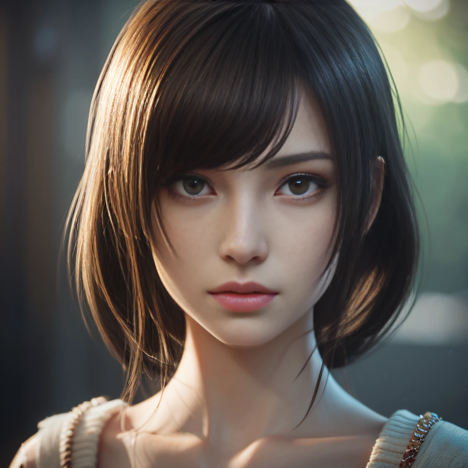 (masterpiece, best quality:1), (photorealistic:1.2), light, depth of field, (detailed face, face focus:1), game cg, ultra detailed, 8k, intricate details, hiqcg, 1girl, solo,anime, looking at viewer,