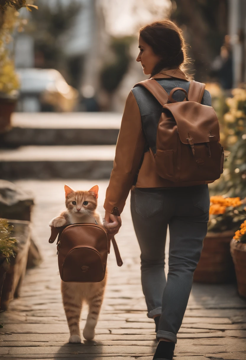 I have two kittens, a cute little cat, Cute kittens, adolable, Incredibly cute, cute cute, And cute and cute. they are walking down the street with their backpacks on, walking together, commute, proudly walking down the street, the cat is walking. They are cute in the style of 🍂 and 🍁, cute cute, cute cute, oh, prettyandcute. They are known as the real-life Tom and Jerry.