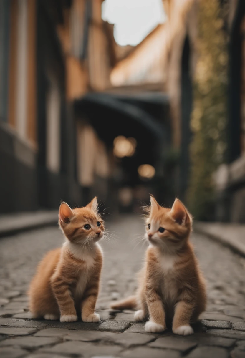 I have two kittens, a cute little cat, Cute kittens, adolable, Incredibly cute, cute cute, And cute and cute. they are walking down the street with their backpacks on, walking together, commute, proudly walking down the street, the cat is walking. They are cute in the style of 🍂 and 🍁, cute cute, cute cute, oh, prettyandcute. They are known as the real-life Tom and Jerry.