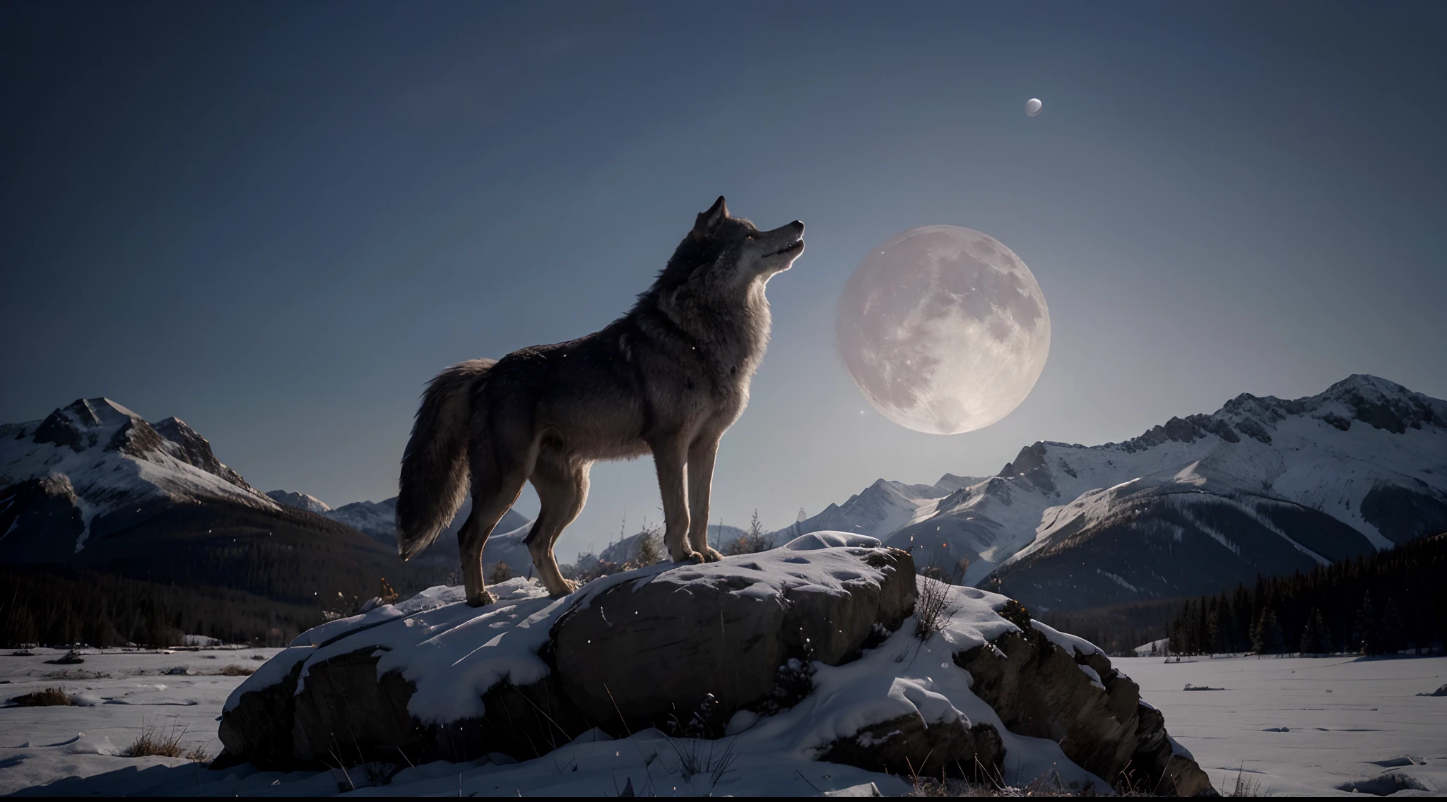 A wolf standing on a rock looks up, photo of wolf, howling, wolf, Wolp, Great Wolf, lone wolf, Howl of the Red Moon, Wolf in the snowfield, wolves, wolves and their treasures, wolf howling at full moon, Wolf howling in the red moon, Dark Grey Wolf, Lobo,
