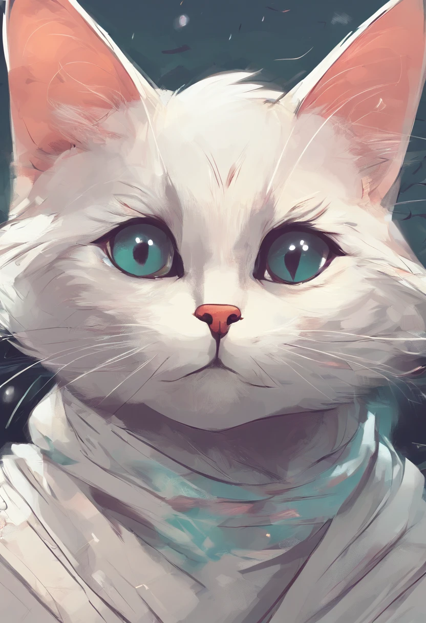 A cute cartoon cat sticks out its tongue,Bust,Headshot,minimalist wind,Make people love,Uma personagem,filigree,Realistic style