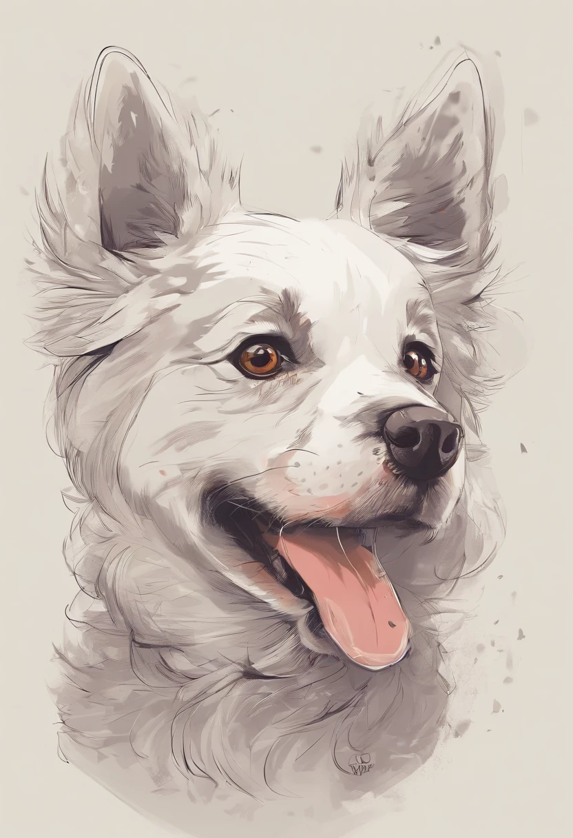 A close up of a dog with a big smile on its face - SeaArt AI