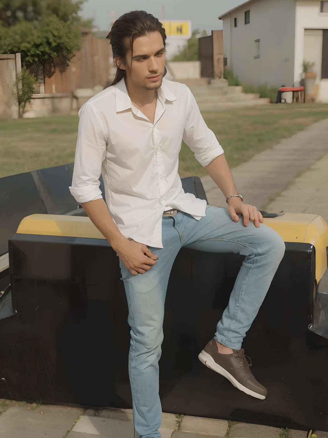 Man Long hair