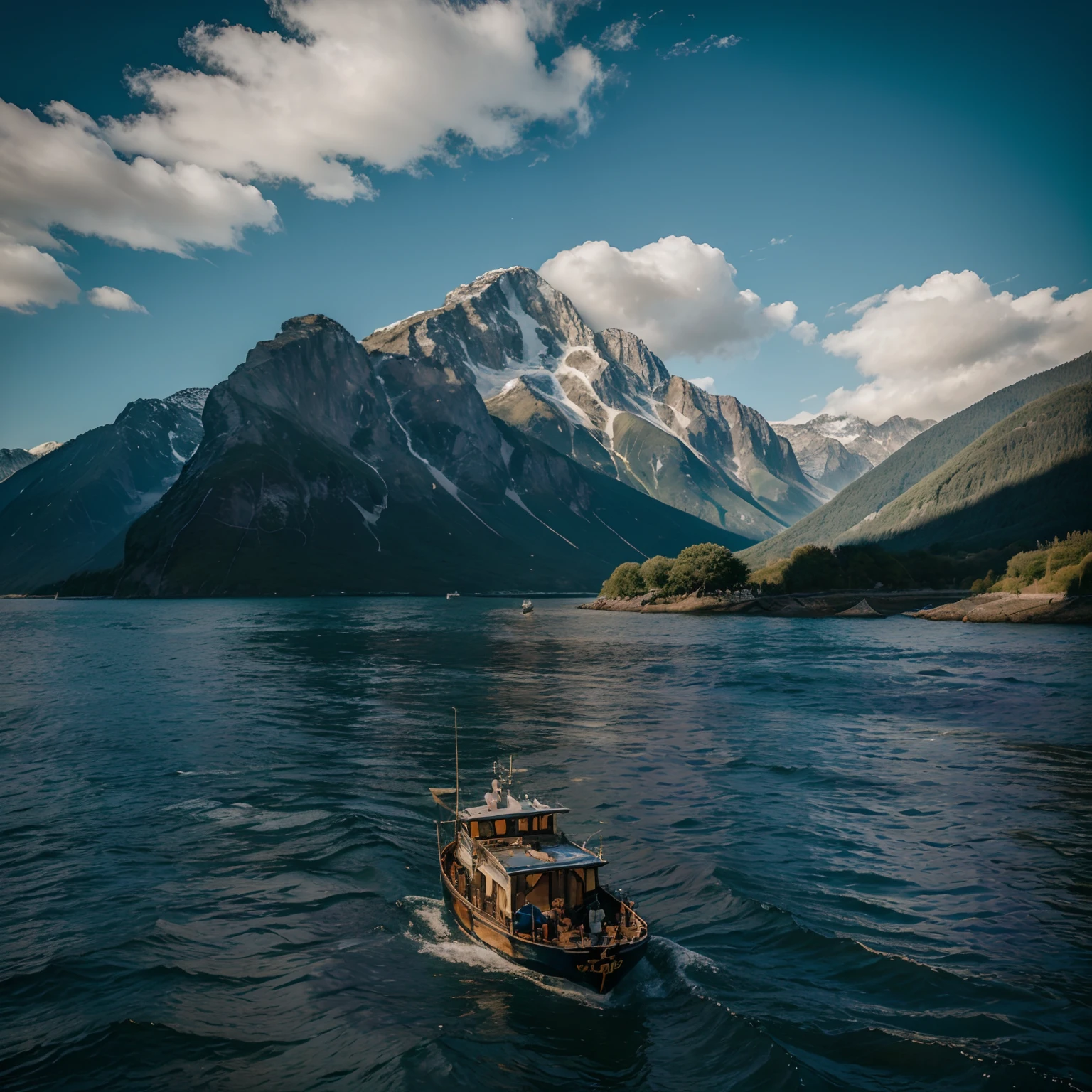 Painting the apes on both sides of the strait in Van Gogh style can't stop crying，The light boat has passed the scene of ten thousand heavy mountains，