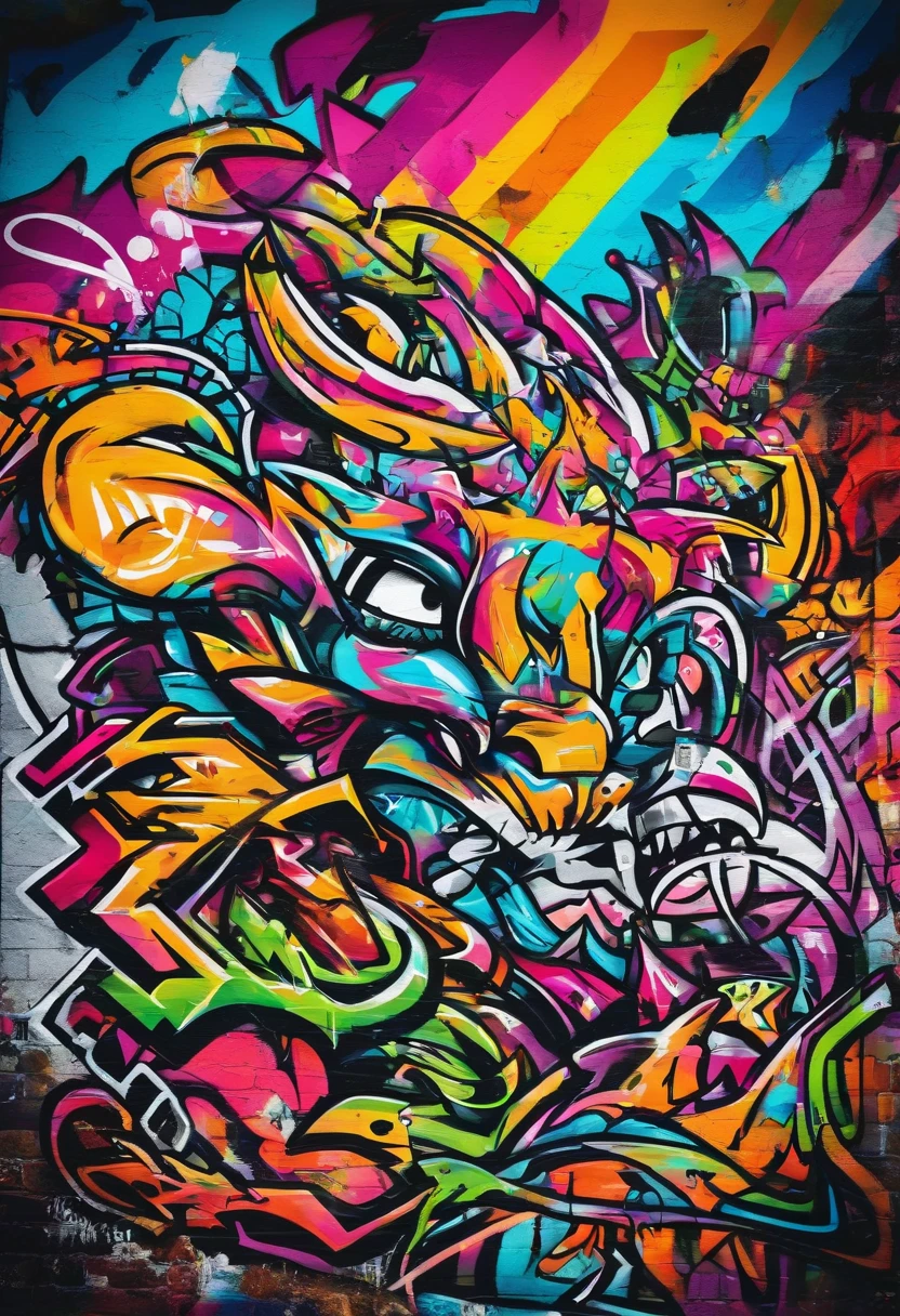 Prompt: grafity, Monstros, imagem completa, High resolution high contrast