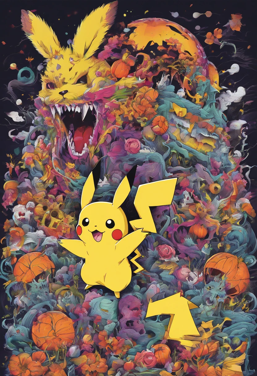 Pikachu zombie halloween