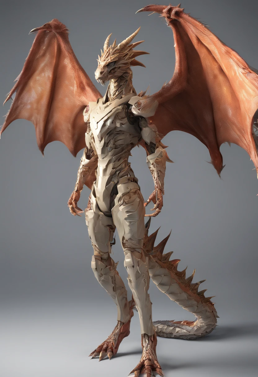 Humanoid Ender dragon, spreading legs while bondage, nude