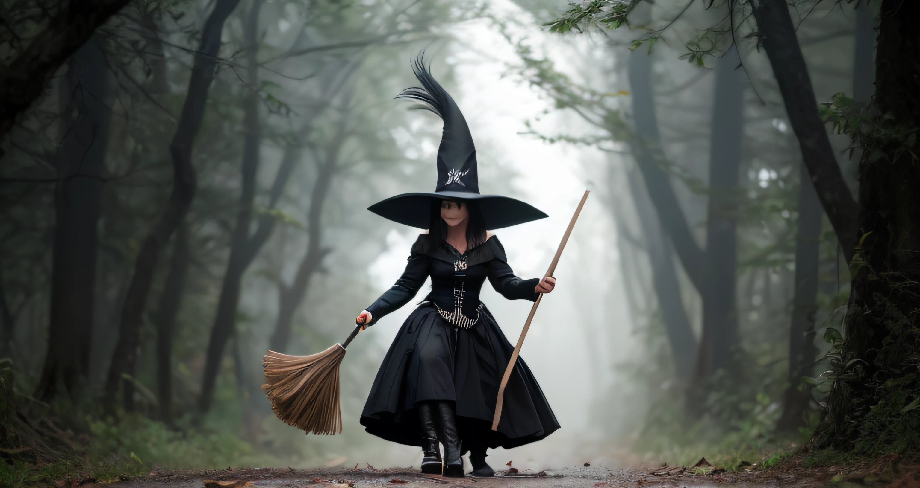 uma silhueta preta e branca de uma bruxa em uma vassoura com um corvo, Black witch hat and broom, silhueta preta, voando na vassoura, bruxa, Vassoura, fantasma transparente gritando, arte vetorial em preto e branco, arte vetorial svg, Scarry mas enfeitiçando, svg illustration, Clipart, Arte SVG, personagem bruxa escura