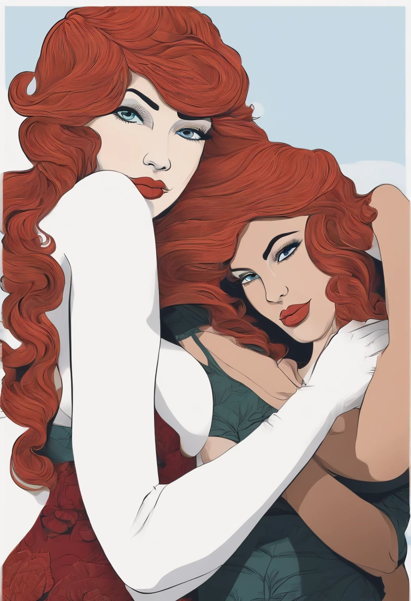 young boy holding hand of a curvy sexy mature thick women