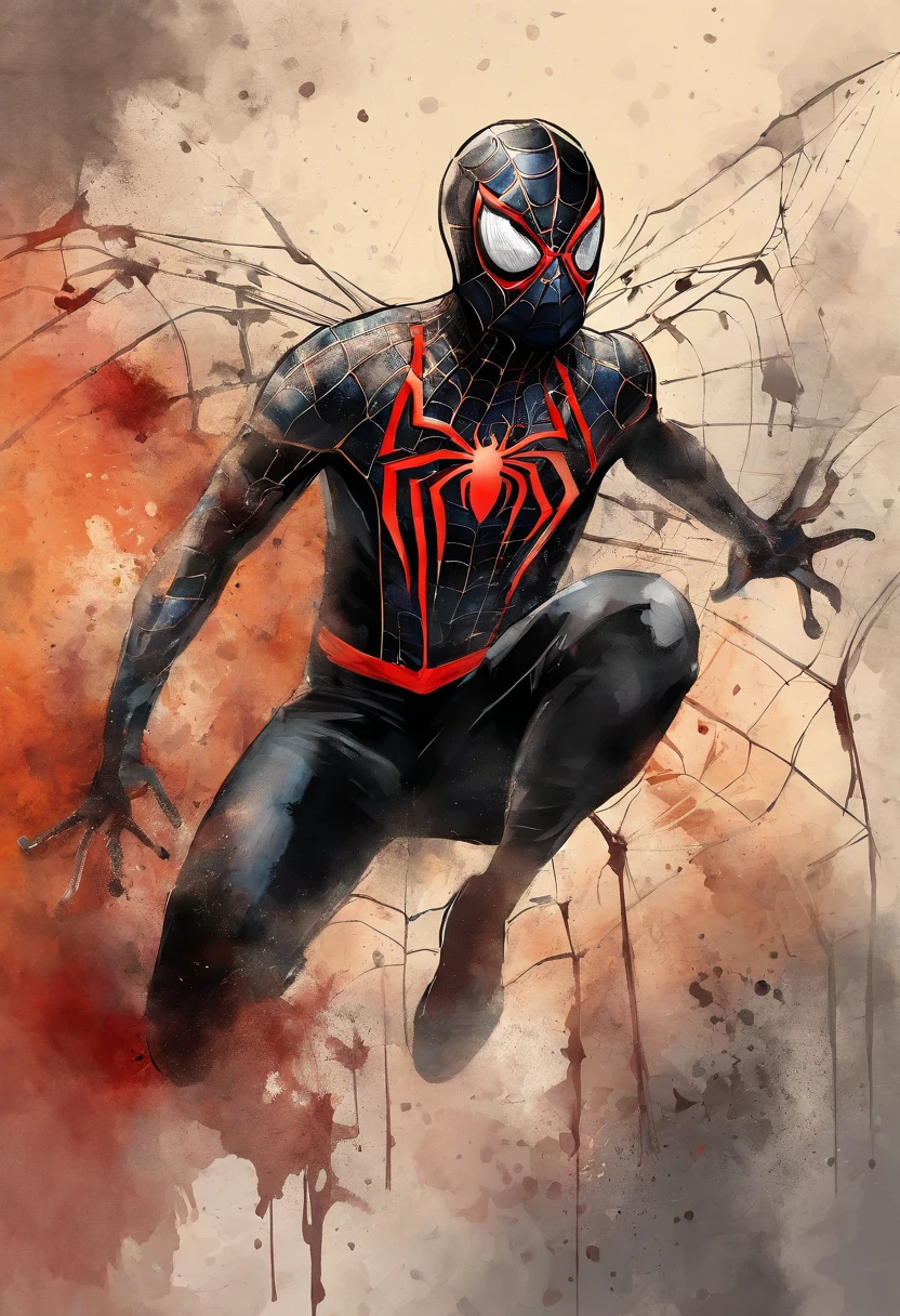 Spider - A person who flies in the air with outstretched arms, miles morales, miles morales!!!, peter parker, futuristic style spiderman, Spider - poetry art style, inspired by Ryan Stegman, Inspired by Bill Cankevich, spiderverse, Inspired by Alton Toby, Spider-Man, spider - man, marvel art, inspired by Mike Deodato