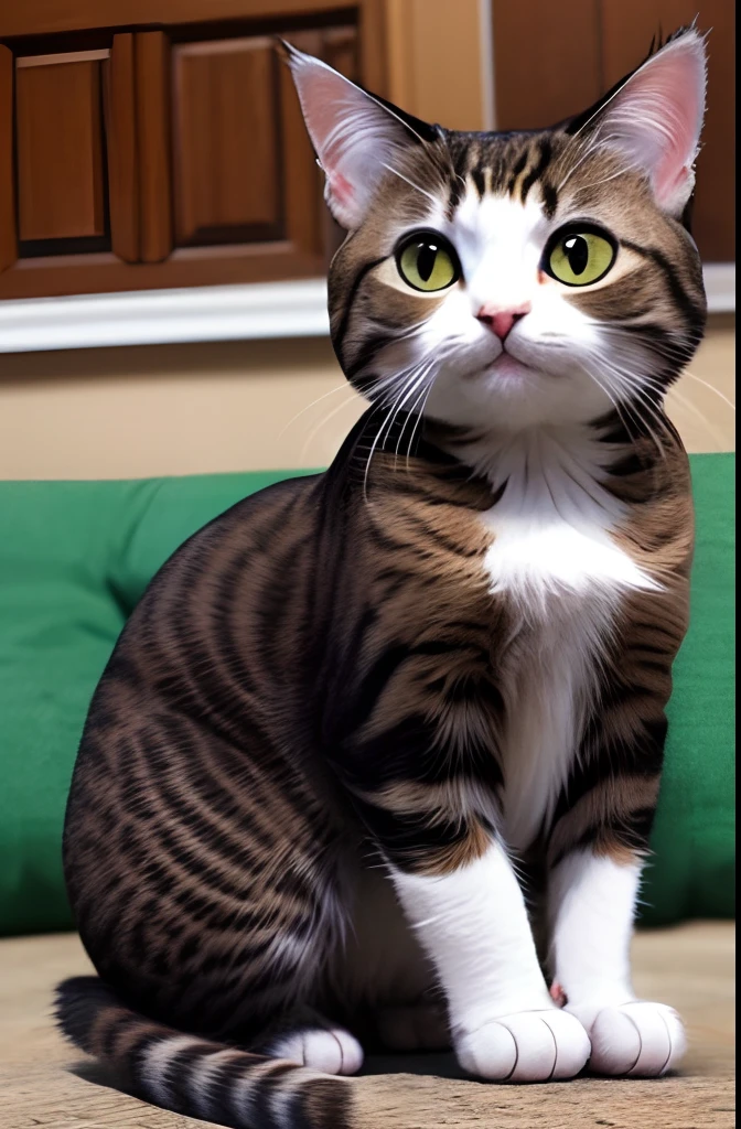 image a cat who thinks its a parrot