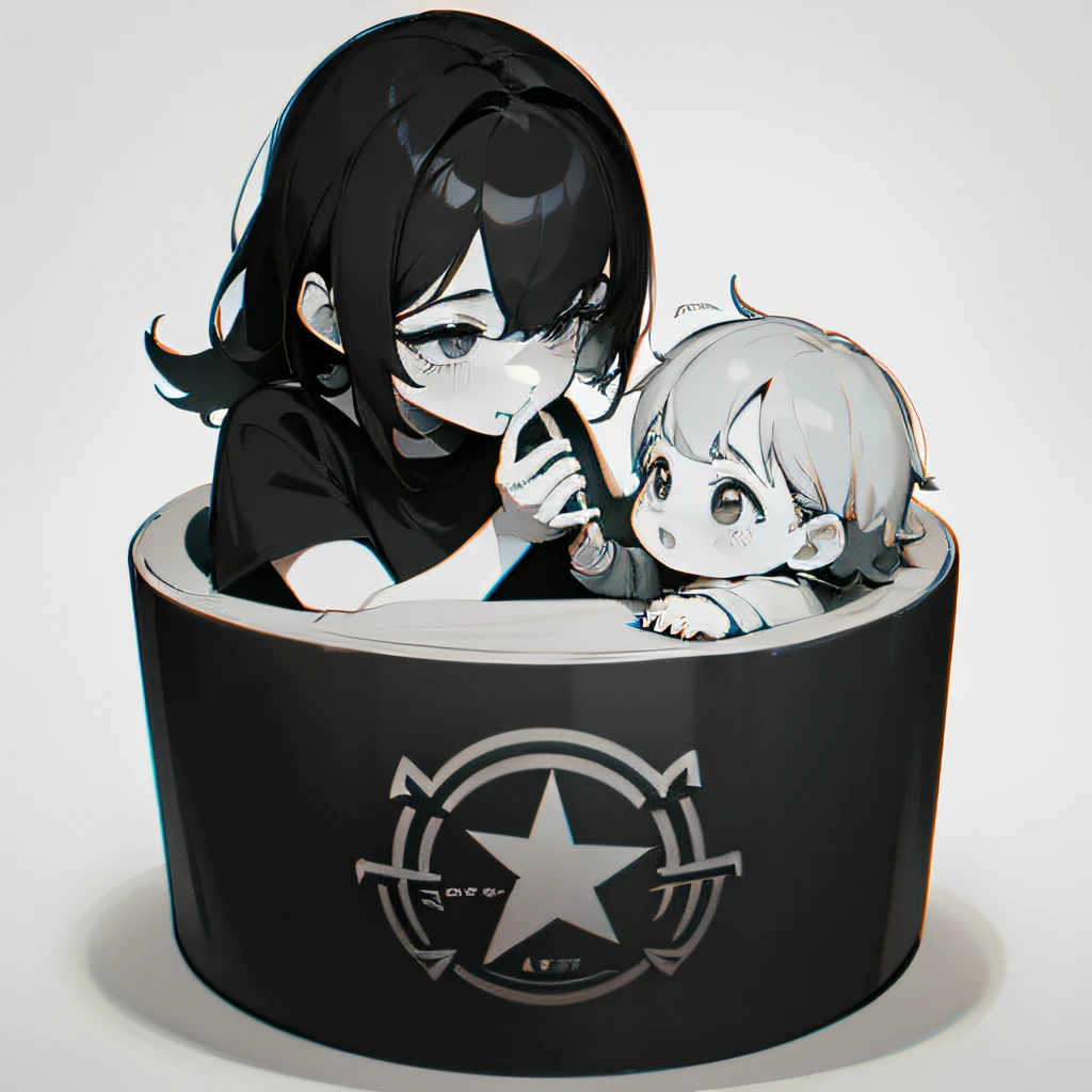 Teach your baby to be smart, logo, black and white