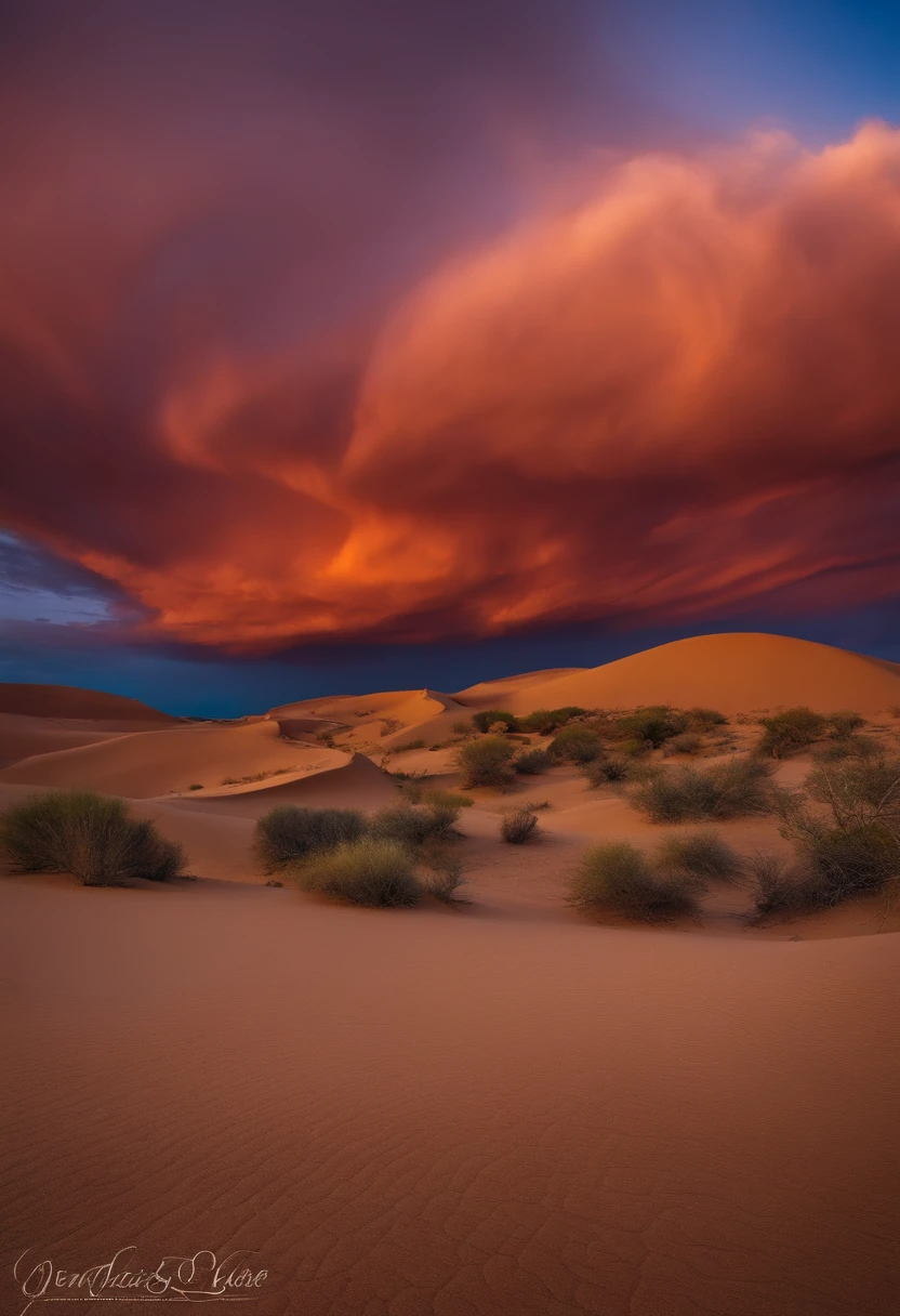 nuvens no deserto