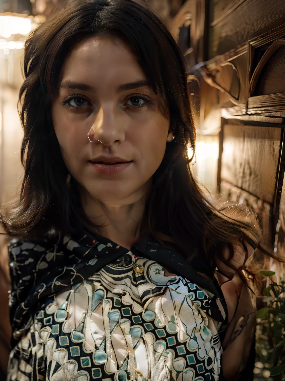 Best quality, masterpiece, ultra high res, (photorealistic:1.5), raw photo, 1girl, offshoulder, in the dark, deep shadow, low key, cold light, sexy look, short hair