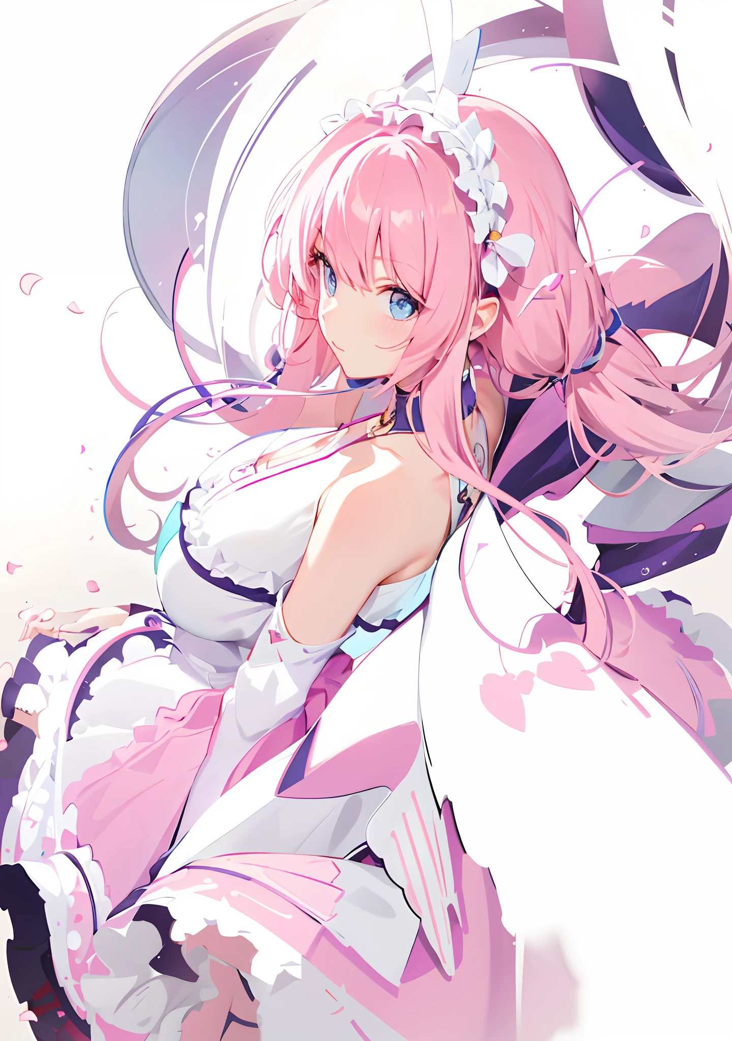 b cup, rose pink hair