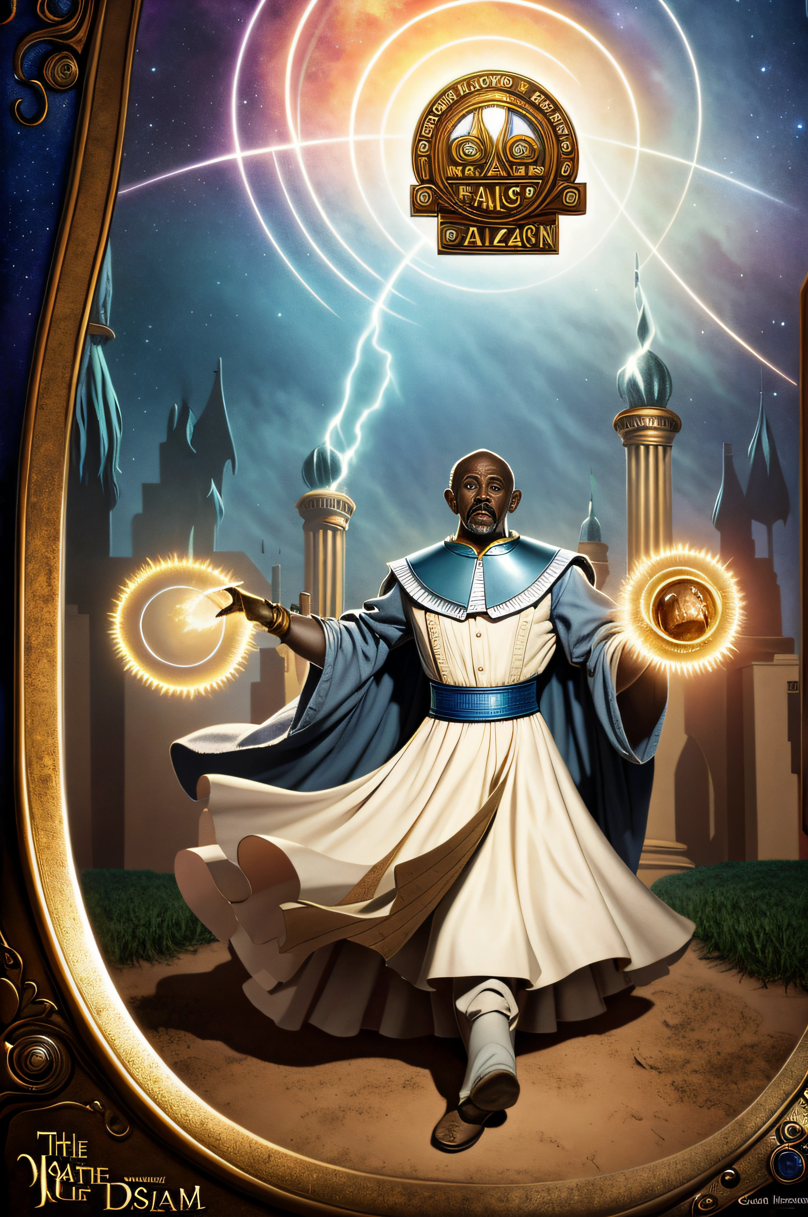 (Masterpiece) The Wizard of Oz, also known as Oscar Diggs is a character created by the American author L. Frank Baum2. The character has been popularized through several films the most famous of which is the 1939 version and in its 2013 prequel. (bright colors, digital art, digital photography, best quality, ultra detailed, HDR, 16k)
