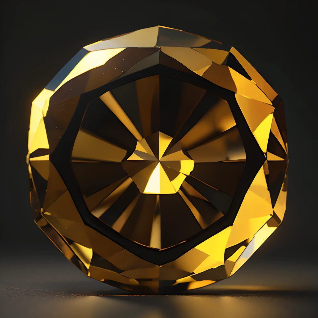 a yellow crystal, object, octane render, unreal engine, 3D, 8K, ultra detailed, intricate