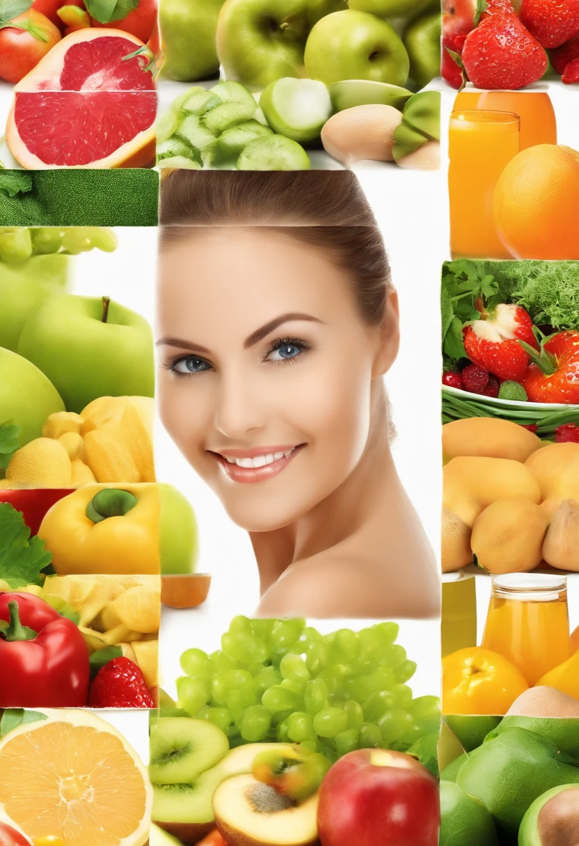 create a Healthy Lifestyle Banner: Show a healthy lifestyle with images of people exercising, Eating Healthy Food and Taking Care of Your Skin.