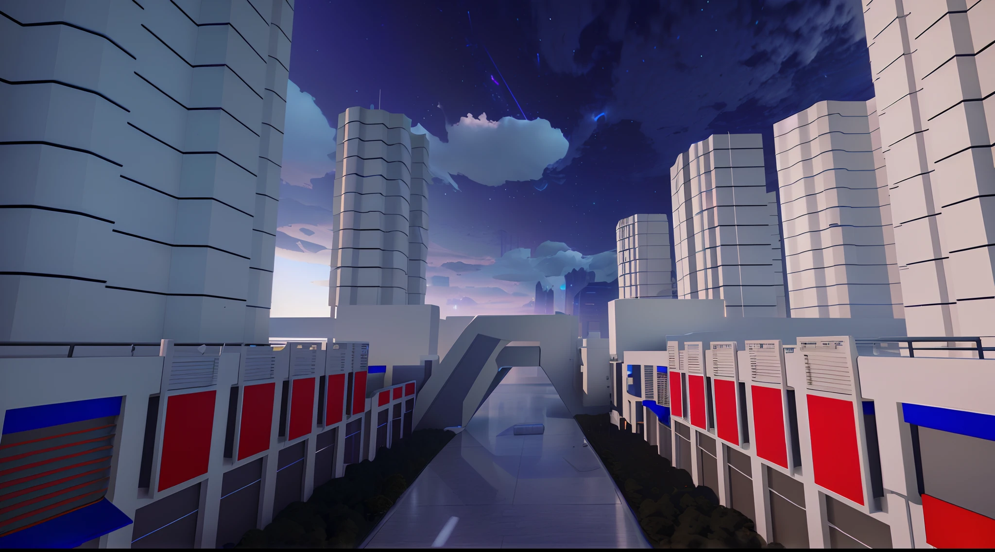 There is a picture of a futuristic city with the sky as a background, rendered in unrealengine, rendered in unity 3 d, rendered in unreal engine 3d, rendered on unreal 3 d, videogame 3d render, finalrender, rendered in unreal engine 3, render in blender, rendered in unrealengine, rendered in unrealengine, rendered in unrealengine, finalrender