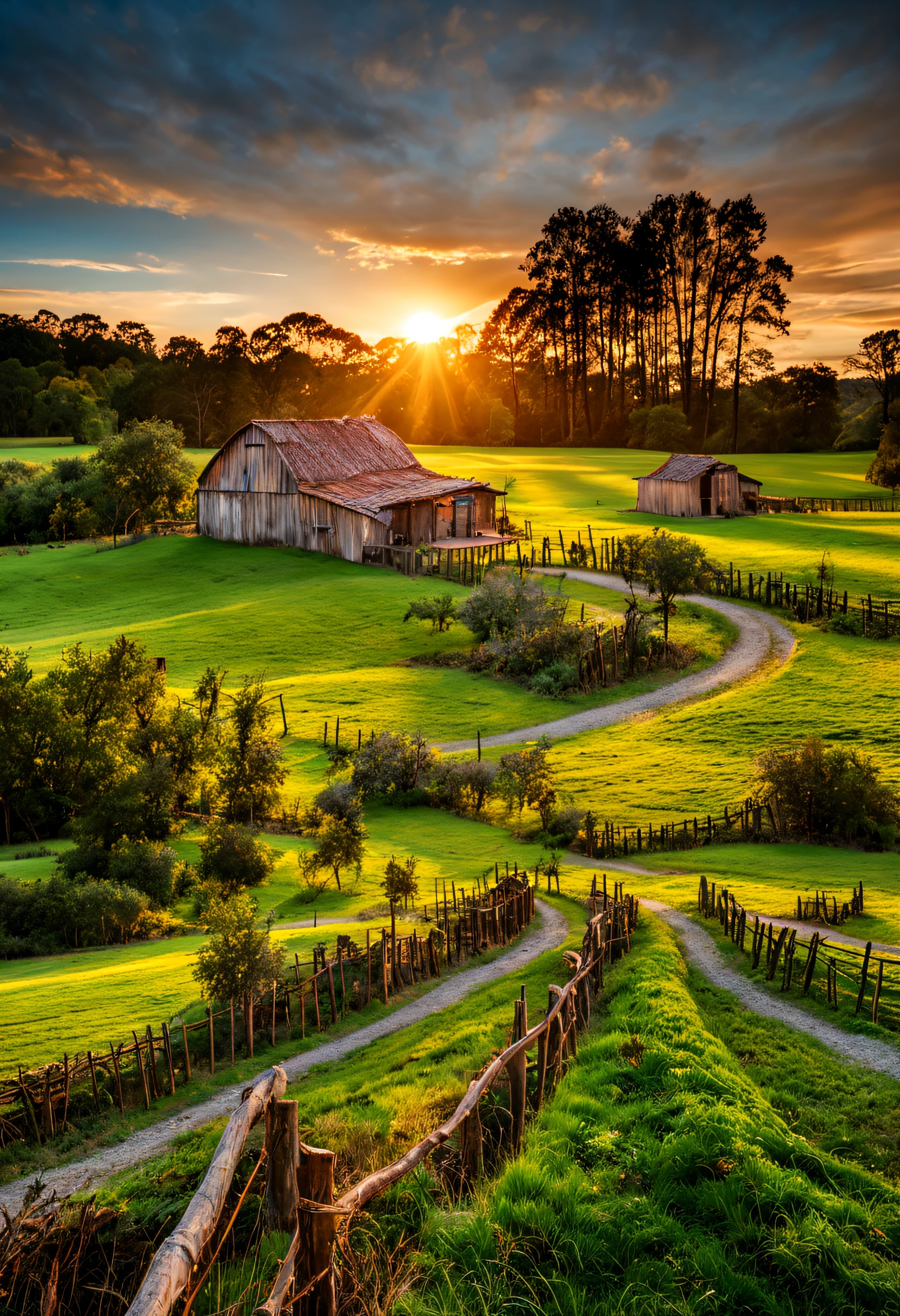 (8k, HDR, Altas Resoluciones), ((((Cinematographer, Foto RAW, Hiperrealismo, Obra maestra, La mejor calidad, Ultra Highres)))), (Pin de luz, Luz de fondo, Contre-Jour, cinematiclight), foco nítido:1. 4, (Hiper detalle, finamente detallado), Quiero una parcela de 500 hectareas de tierra: bosque-granja-selva: con fauna, Flora, rivers, lagos, birds, with environmentally friendly agricultural and livestock conservation activities and projects; y sostenible. Gente con caras felices, Un sentido de logro y compromiso. Animales de granja, Agricultural Machinery, Houses scattered within globe plot. Children & Pets: sano, Juegos y entretenimiento al aire libre. Beautiful Houses-Cabins-Houses, in harmony with the environment they inhabit. Paneles fotovoltaicos en los tejados de las viviendas, Sistemas de videovigilancia, Electric Cars, Carritos de golf, Landscaping. Vecinos charlando alegre y amenamente. Una comunidad vibrante, Personas de diferentes etnias hablando y riendo, con sus vestimentas tradicionales, german, English, Asian Dresses.