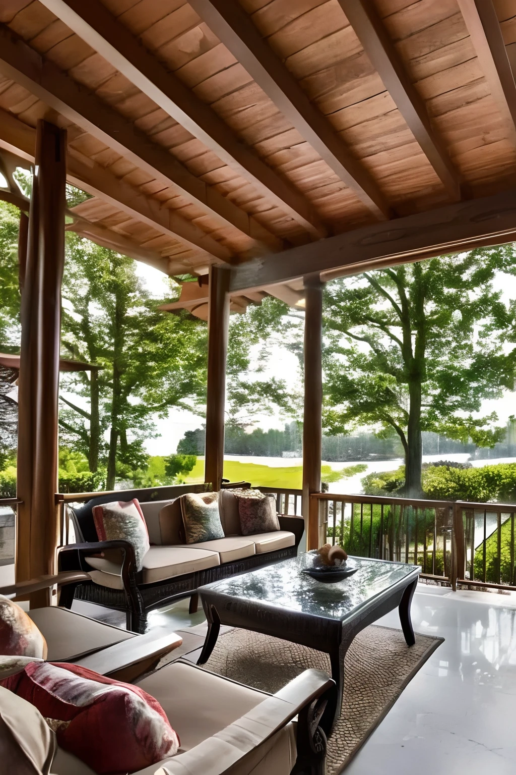 best quality,8k,highres,ultra-detailed,realistic,colorful,beautiful house,house with vibrant colors,house with multiple shades,cottage,architectural masterpiece,detailed textures,fine brushstrokes,impressive details,colorful garden,blooming flowers in the garden,lush greenery,shimmering pond,clear blue sky,inviting front porch,open windows,visible interior,cozy living room,soft sunlight pouring in through the windows,comfortable furniture,artistic decorations,warm color palette,natural materials,wooden floors and furniture,unique architectural features,high ceilings,ornate staircase,expansive balcony,admiring neighbors passing by,family enjoying leisure time together,outdoor seating area for relaxation,picturesque view from the balcony,peaceful and serene atmosphere,perfect harmony of nature and architecture.