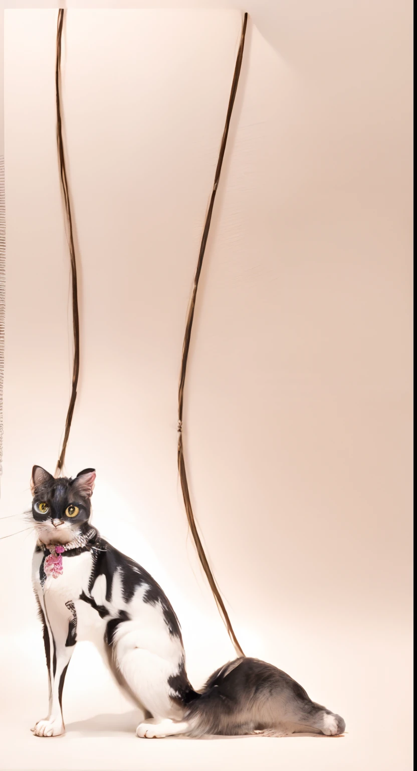 Alates with a cat on a leash and a cat on a shoe, black cat at her feet, illustration of a cat, author:Sidney Simon, Cat silhouette, author:Ib Eisner, author:Edo Murtić, author:Otto Stark, author:Carlos Katas, bastet, feline, anthropomorphic female cat, anthropomorphic cat