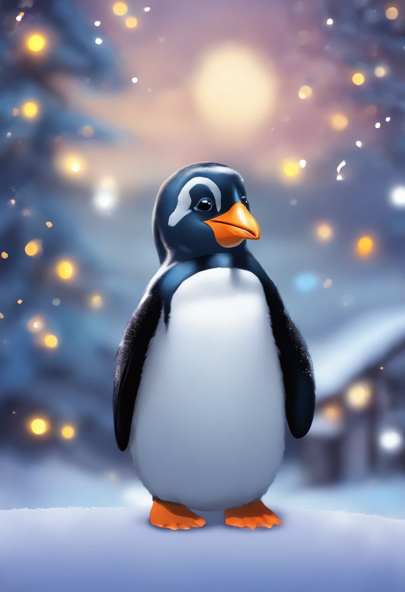 (best quality,4k,8k,Altas,master part:1.2),ultra-detalhado,(Realistic,fotorrealista,photo-realistic:1.37),neve caindo suavemente,Pinguim curioso espreita,luzes de Natal coloridas,String of Lights,aconchegante par de pisca-piscas,aconchegante,Shell,corpo,peeping from behind,espreitando para fora,behind,flocos de neve macios,curiosidade em seus olhos,Pensando,lindamente decorado,String of Colored Lights,Playful penguin,luzes piscando,luzes cintilantes,caprichoso,alegre,Clima natalino,winter wonderland,neve fofa,Pinguim pequeno,Optical protection,Lovely peek,animado,com tema de pinguim,cores brilhantes,alegre,Brincadeiras,Esconderijo de Pinguim,Tesouro escondido,terreno coberto de neve,olhar curioso,encantado,peculiar,Reconfortante,Cena de inverno,aconchegante e aconchegante,irresistible,Penas pretas com tinta.