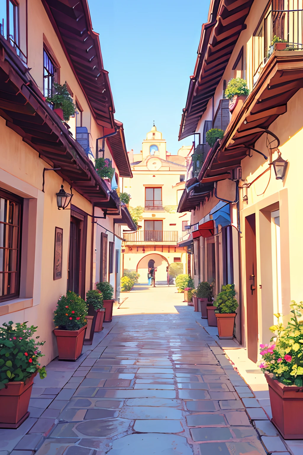 A house in a village in Mexico,illustration,traditional Mexican architecture,colorful,beautifully decorated,festive atmosphere,warm sunlight,flower-filled balcony,vibrant culture,old-fashioned cobblestone streets,local craftsmanship,HDR,UHD,studio lighting,ultra-detailed,realistic:1.37,photorealistic,portraits,landscape,vivid colors,warm tones,lively market scene,friendly residents,authentic Mexican experience,rich history and traditions.