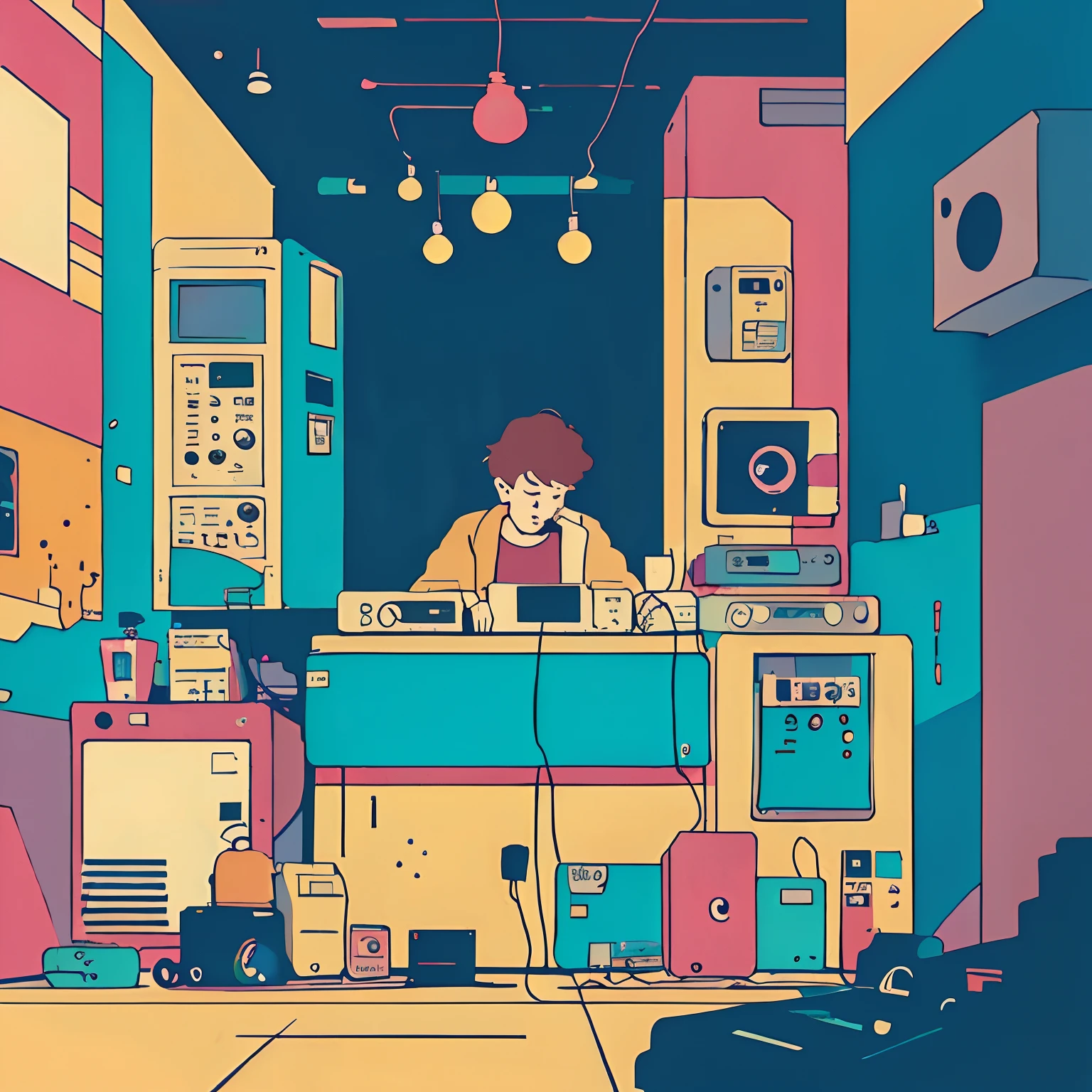 Lofi music illustration